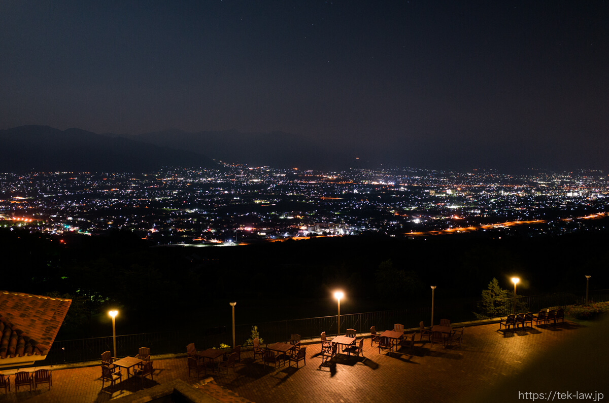 フルーツパーク富士屋ホテルからの夜景